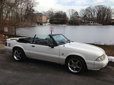 1993 ford mustang convertible gt low miles showroom new collector rare white wow