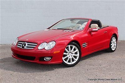 2007 mercedes sl550 pano red tan nav 04 05 08 09 sl slk clk 350 500 550 55 600