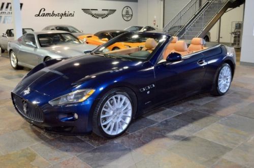 Maserati granturismo s convertible 4.7l v8 440 hp leather nav blue oceano
