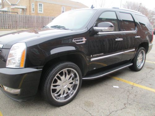 2008 cadillac escalade base sport utility 4-door 6.2l awd black/black