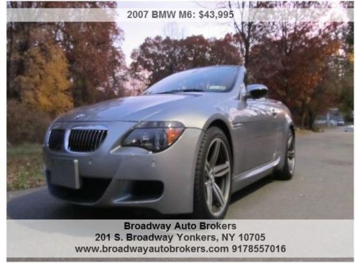2007 bmw m6 convertible smg v-10 low miles 25k!!!! clean rare