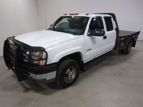 04 chevy silverado 3500 4x4 8.1l v8 ext cab flatbed 8&#039; 6&#039;&#039;l x 7&#039;11&#039;&#039; w drw 2ownr