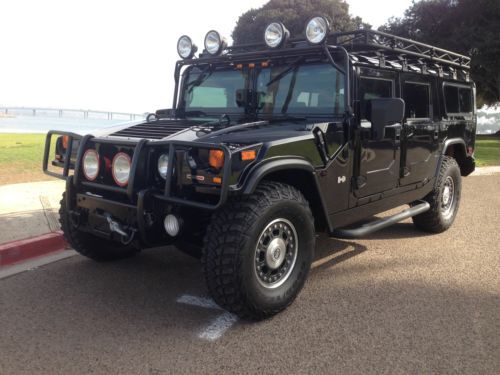 2006 hummer h1 alpha wagon black 2nd generation all black interior loaded extras