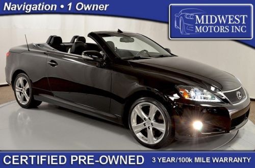 2012 lexus is350c convertible black navigation lux pkg htd cooled seats 2013