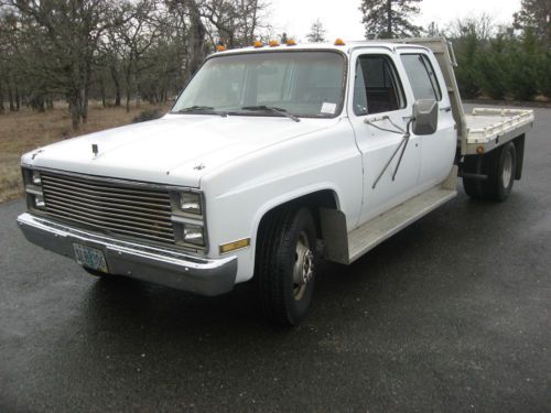 1984 chevrolet chevy 454 c-30 1 ton flatbed dually pickup truck gmc crewcab 3500