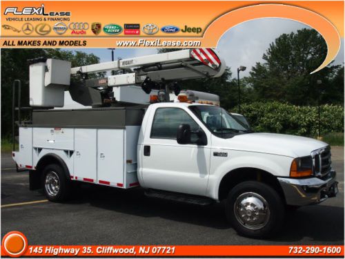 2000 ford f-550 7.3 turbo diesel 37 ft insulated bucket truck low miles perfect