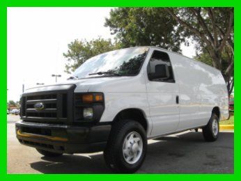 08 white autonation certified 5.4l v8 extended e250 cargo van*commercial van pkg