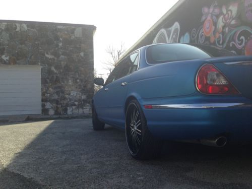 2004 Jaguar XJ8 One Owner 19,700 miles 3M matte blue wrap 22in lexani rims, image 5