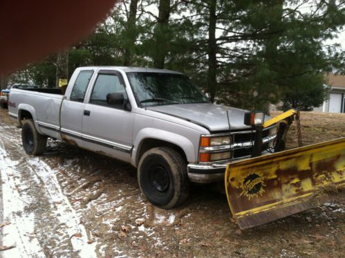 1994 chevy 4x4 snow plow stick v8 truck shop stick shift 350 posi look