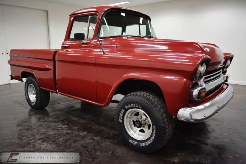 1959 chevrolet big window fleetside 4x4 cool truck check it out