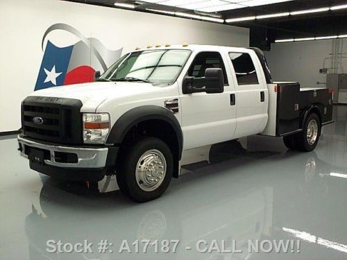 2009 ford f-450 crew diesel drw hauler bed auto 40k mi texas direct auto