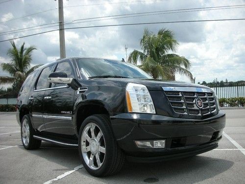 2008 cadillac escalade navigation rear dvd 22" rims led clean fl title theft rec