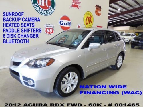 2012 rdx,turbo,sunroof,back-up cam,htd lth,6disk cd,b/t,18in whls,60k,we finance