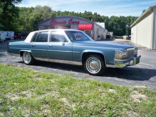 1987 cadillac fleetwood brougham blue rwd mint condition