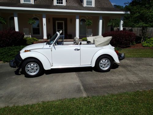 1977 volkswagen beetle-classic super beetle, convertible, alpine white, fuel inj