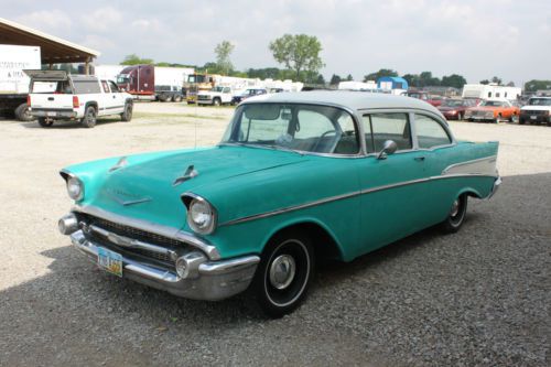 1957 chevy bel air/150/210 2 door post runs great numbers matching no reserve