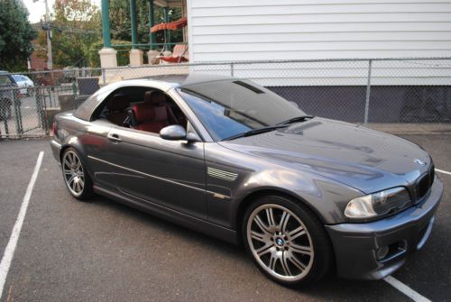 2003 BMW M3 Base Convertible Metallic Grey Red Interior 2-Door Hardtop 59k 3.2L, US $19,500.00, image 7