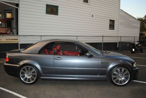 2003 BMW M3 Base Convertible Metallic Grey Red Interior 2-Door Hardtop 59k 3.2L, US $19,500.00, image 10