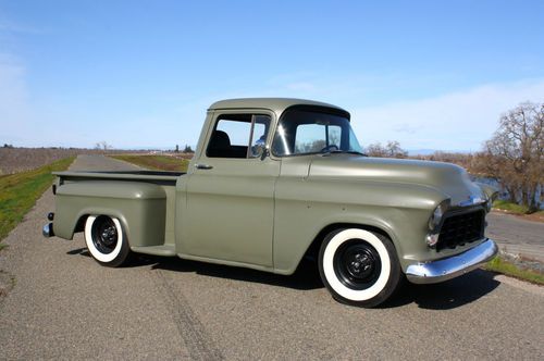 1956 chevrolet pickup-v8-muncie 4speed-whitewalls-hot rod-rat rod-1955-1957