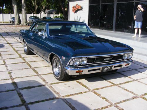 1966 chevy chevelle malibu automatic b&amp;m turbo 400 sapphire blue