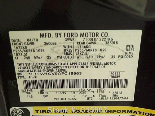 2010 FORD F-150 LARIAT CREW HTD LEATHER SIDE STEPS 58K TEXAS DIRECT AUTO, US $25,980.00, image 12