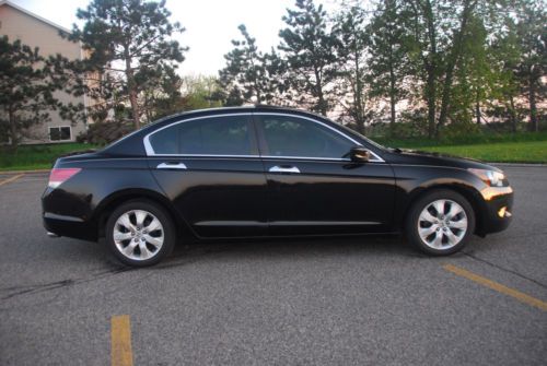 2009 honda accord ex-l v6 sedan -  black on black