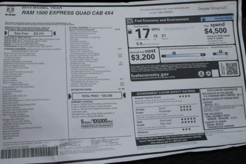 2014 RAM 1500 Tradesman/Express, US $33,374.00, image 9