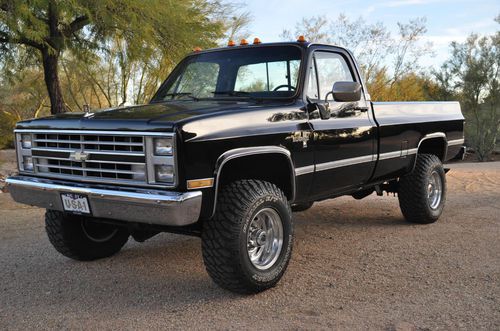 Rare factory black 1986 chevy k30 454 4wd 1ton silverado loaded! extra sharp!