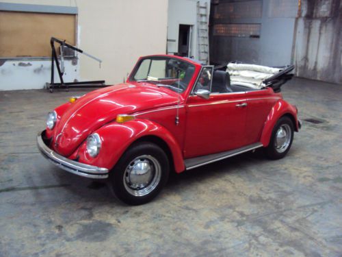 1971 vw beetle convertible clean car runs good new top no reserve