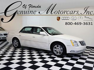 2007 cadillac dts sedan glacier white with shale florida only 59k miles mint