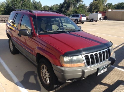 2002 jeep grand cherokee laredo red suv - 70k miles - 4.0l 4x4 4wd
