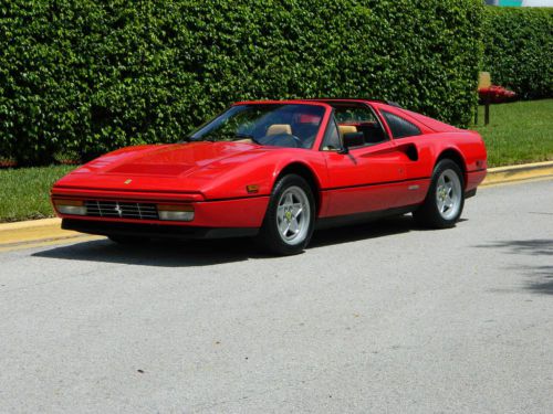 1986 ferrari 328 gts targa rosso corsa beige 25k original miles southwest car