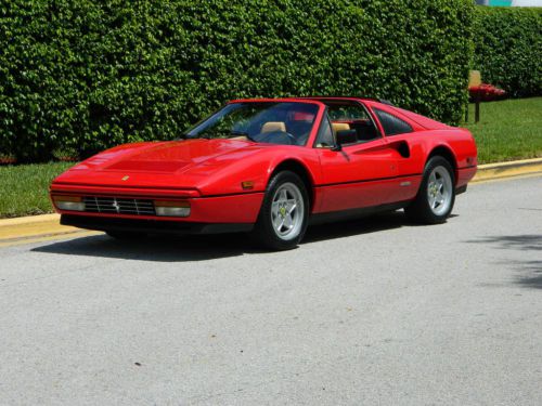 1986 ferrari 328 gts targa rosso corsa beige 25k original miles southwest car