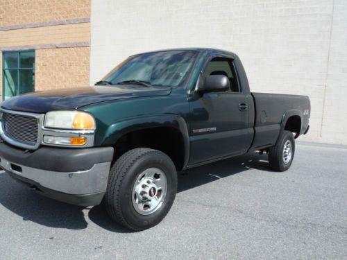 2002chev 2500 gmc hd2500 reg cab 4x4 super nice 6.0 liter no rust 8ft bed loaded