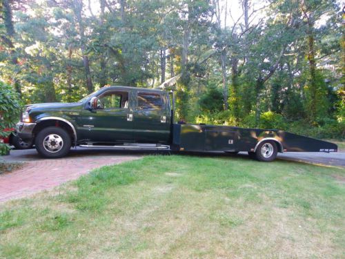 2003 f-350 super duty 4x4 lariet crew cab hodge car carrier turbo diesel