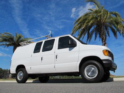 2004 ford e250 cargo van w/ ladder racks and work bin package