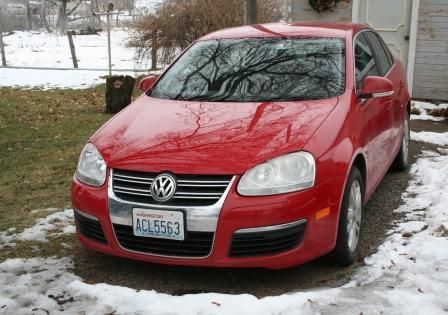 2007 volkswagen jetta (4-door, red, automatic)