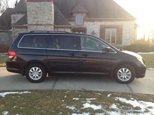 2008 honda odyssey ex-l metallic black mini van clean low miles