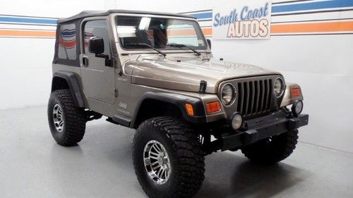 Jeep wrangler sport 4x4 manual rear bench full size spare warranty we finance