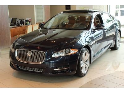 11 jaguar xjl indigo blue tan 28k navigation portfolio package