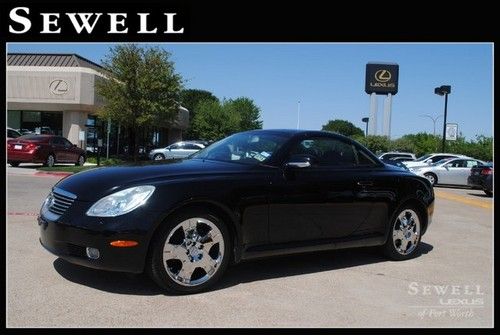 02 lexus sc430 black convertable navigation heated leather chrome wheels cd