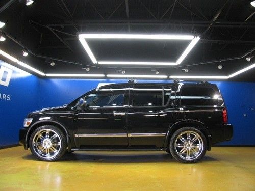 Infiniti qx56 2wd 24 inch wheels dvd entertainment third row navigation camera