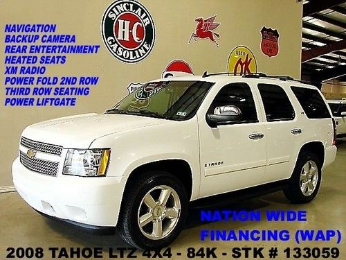 2008 tahoe ltz 4x4,sunroof,nav,rear dvd,bose,htd lth,polish 20's,84k,we finance!