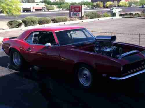1968 Chevy Camaro 383 Super Charged Stroker 9 Second Street Legal Drag Car, image 6