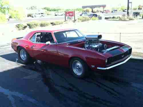 1968 Chevy Camaro 383 Super Charged Stroker 9 Second Street Legal Drag Car, image 9