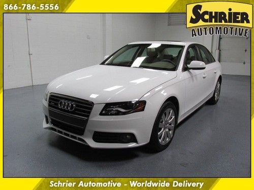 2010 audi a4 2.0t premium plus quattro white on tan heated leather sunroof
