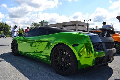 2008 lamborghini gallardo chrome green bicolore e-gear - fabspeed exhaust