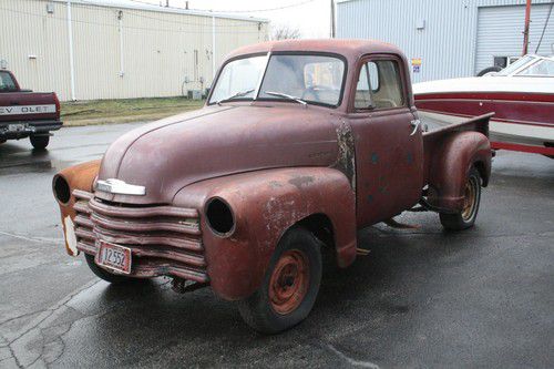 1952 chevrolet 3100  short bed pickup 95% complete engine runs good trim