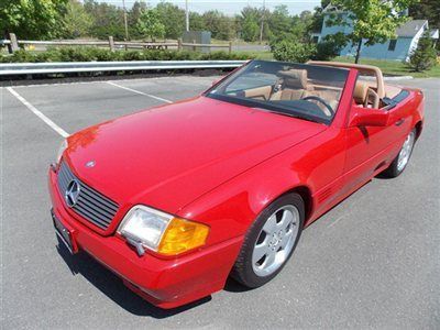 1990 mercedes benz sl300 bright red gorgeous clean carfax low miles best deal