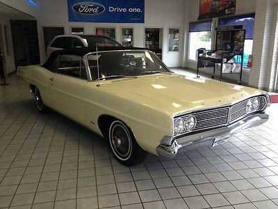 68 galaxie convertible yellow and black antique garage kept collectors clean